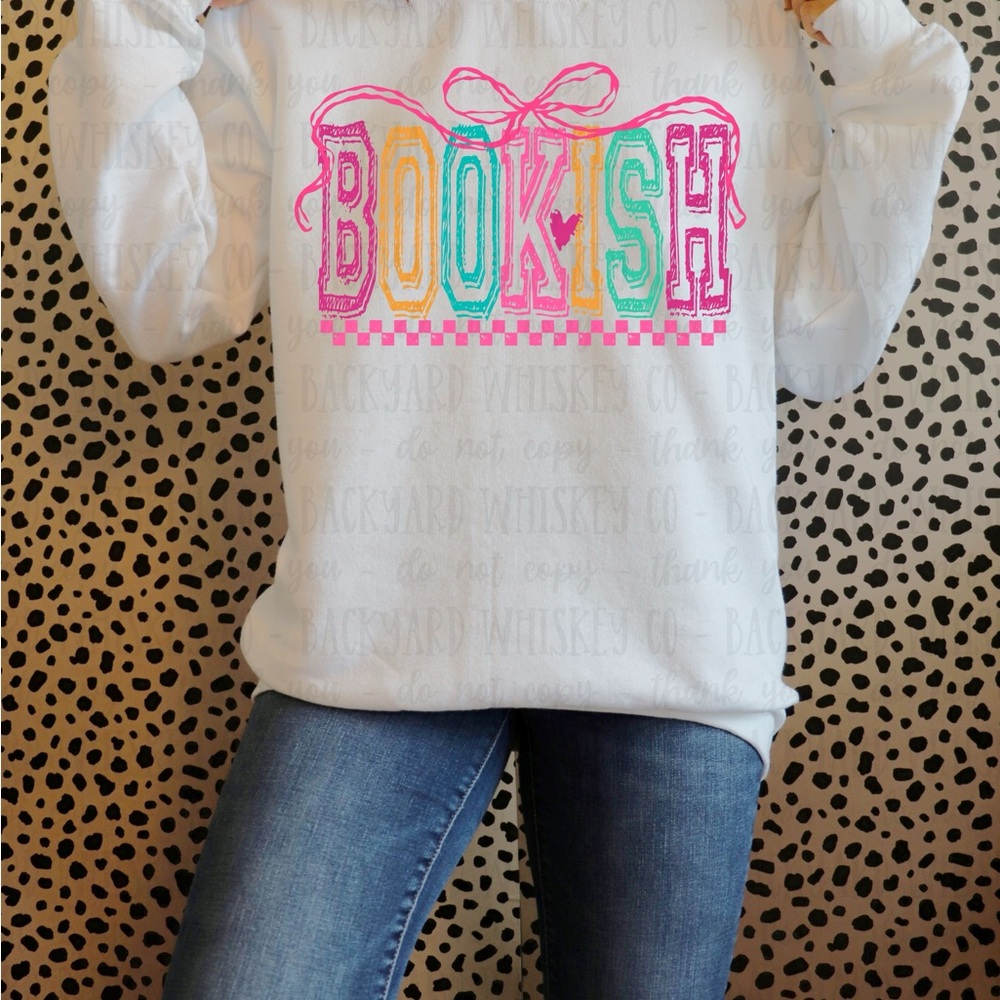 White 'Bookish' Sweatshirt